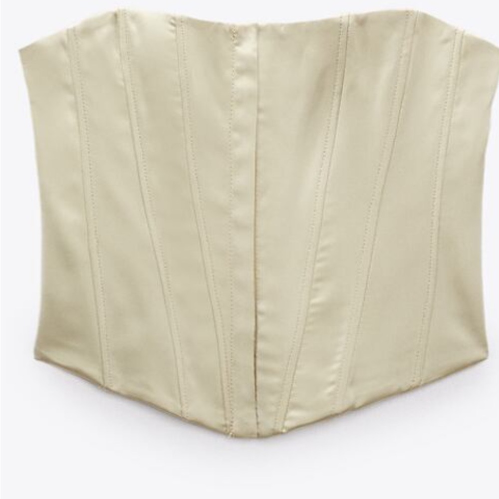 Zara satin corset top NWT